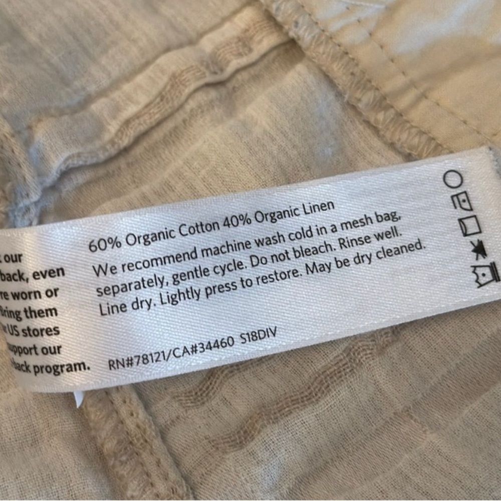 Eileen Fisher Cream Linen Open Blazer - Picture 9 of 10